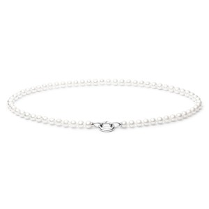 Colier cu perle naturale albe 45 cm si gaică pentru pandantiv din argint DiAmanti L192-31-G (Argint 925‰ 3 g.)